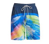 Men's Swim Shorts Long Length,Mens Big Tall Full Boys Swimming Trunks Age 9 Board Allover Brief Slip Sports Underwear Ice Silk Bikini (Light Blue,6XL)