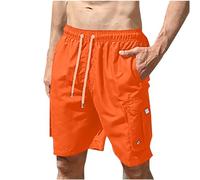 Mens Swim Shorts Warehouse Clearance, Swimming Trunks Men Cargo Board Shorts with Pockets and Drawstring Holiday Beach Surfing Boardshorts Summer Casual Elasticated Waist Work Short Pants