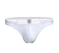 Mens Swim Thongs And G Strings Bikini Mens See Through Silky Briefs Mesh Hollow Out Underwear Low Rise Mankini Briefs Sexy Transparent Underpants Sheer Striped Trunks Breathable Cut Out Thongs