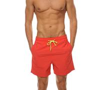 Men's Swim Trunks With Liner - High Cut Surfing Board Shorts, Beach Shorts With Elastic Waistband and Small Pocket, S-XXL - Funny Gifts for Men, Holiday Essentials