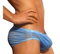 Mens Swimming Briefs Low Rise Swimming Trunks, Soft Hot Funny Stylish Breathable Elastic Quick Dry Swimsuit Bikini Bottom Underwear Triangle Underpants for Swimming Surfing