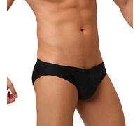 Mens Swimming Briefs Sexy Swim Trunks, Soft Hot Funny Stylish Breathable Elastic Quick Dry Retro Classic Simple Anti-Chlorine Perfect for Beach Surfing Water Sports Pool Parties