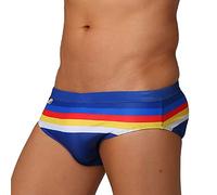 Mens Swimming Briefs Sexy Swimming Trunks, Tropical Fashion Comfortable Breathable Elastic Quick Dry Retro Classic Simple Anti-Chlorine Perfect for Beach Surfing Water Sports Pool Parties
