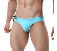 Mens Swimming Briefs Summer Slim Fit Swim Briefs Smart Casual Stretchy Swimwear Quick Dry Designer Beach Trunks Plain Colour Low Waist Boardshorts Holiday Bikini Bottom for Men
