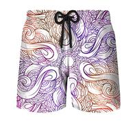 Mens Swimming Shorts 46 Waist Knee Length Surfing Board Shorts Men's Swim Trunks 2 in 1 Board Shorts with Zipper Pockets Surfing Sport 9 Inch 21st Birthday Gifts for Men Todays Offers Special Deals