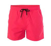 Mens Swimming Shorts Beach PantsShorts Casual Bodybuilding Summer Solid Color Mens Fitness Men's Stretchy Swimshorts Swim Trunk Swimming Costume with Shorts Mid-Long Swim Trunks for Men Red