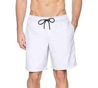 Mens Swimming Shorts Blue Floral Print Mens Beach Shorts Men's Swim Shorts Board Spa Trunks Stretchy Gym Shorts Briefs with Adjustable Drawstring 60th Birthday Gifts for Men Travelling Essentials
