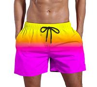 Mens Swimming Shorts Floral Printed Surfing Board Shorts Men's Swim Trunks Beach Shorts with Elastic Waistband Men's Swim Shorts Boxer with Small Pocket S-XXL 40th Birthday Gifts for Men Travelling