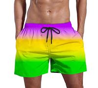 Mens Swimming Shorts Gym Plus Size Swimming Trunks Shorts Men's Swim Trunks Beach Shorts Sun Protection Surfing Board Shorts with Compress Gifts for Men Boxing Day Sale Purple