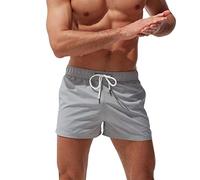 Mens Swimming Shorts Money Pocket Quick Dry Swim Shorts with Pockets Men's Swimming Shorts Casual Summer Swimsuit Men Surfing Board Short with Pockets and Mesh Lining Boyfriend Gifts Travelling