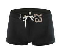 Men's Swimming Trunks Clearance - Low Waist Skinny Flat Swim Trunks, Solid & Striped Quick Dry Surfing Shorts, Low-rise Triangle Bikini Swim Trunks for Beach Hot Spring (Black, S)