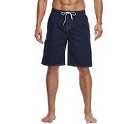 Men's Swimming Trunks, Long Swimming Shorts, Quick-Drying Board Shorts, Leisure Shorts, Beach Shorts, Men's Shorts, Outdoor Casual Cargo Shorts, Bermuda, Chino Jogger Trousers, Work Shorts, navy, L