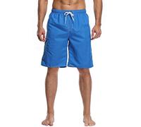 Men's Swimming Trunks, Long Swimming Shorts, Quick-Drying Board Shorts, Leisure Shorts, Beach Shorts, Men's Shorts, Outdoor Casual Cargo Shorts, Bermuda, Chino Jogger Trousers, Work Shorts, blue, L