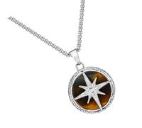 Mens Symbolic Round Necklace Stainless Steel Spiritual Jewelry Chain Accessories Sweater Necklace For Fashion Lover Stainless Steel, One Size, as described, as described