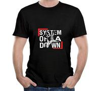 Men's System Come and of a Good Down T-Shirt Unisex Black Tee Size M