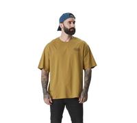 Men's T-Shirt 100% Cotton, Wild Men's T-Shirt, Round Neck & Regular Fit, Mustard/Black, XL