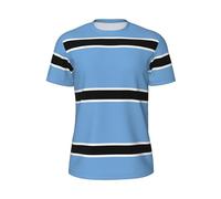 Men's T-Shirt 3D Printed Novelty Botswana Flag Graphics T Shirt Adults Funny Crewneck Tees Unisex Fashion Short Sleeve Tee Casual Summer Top S-6XL