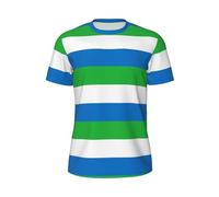 Men's T-Shirt 3D Printed Novelty Sierra Leone Flag Graphics T Shirt Adults Funny Crewneck Tees Unisex Fashion Graphic Short Sleeve Tee Casual Summer Top S-6XL