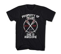 Men's T-Shirt Baseball Stick Lucille Negan Walking Zombie Dead - Black, L