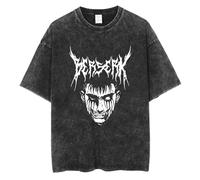 Men's T-Shirt Berserk Manga Guts Graphic Print Pullover Men Street Retro Washed T-Shirt Oversized Short Sleeve Tee Shirt Unisex Y2K Style