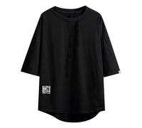 Men's T-Shirt Casual Cotton Spandex Striped Crewneck Short Sleeve T-Shirts Basic Pullover Stripe Man tee Shirt Mens Blue Check Shirt Gym Sleeveless Tops Men Clearance (Black, XXXXL)