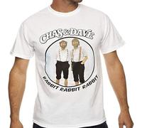 Mens T-Shirt Chas Dave Rabbit Short Sleeve Tee White L