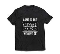 Mens T-Shirt Come to The Math Side Pi Funny Geek Humor Nerd Joke XL Black