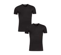 Mens T-Shirt Crew Neck Cotton 2Pack Falke Daily Comfort Black White S,M,L,XL,XXL