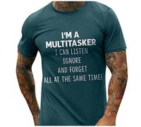 Mens T Shirt Crew Neck Pattern Letter Print Raglan Sleeves Summer T Shirts Short Sleeve Papa Tops Vintage Graphic Tees Shirts for Men Adult Loose T Shirt Printing