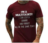 Mens T Shirt Crew Neck Pattern Letter Print Raglan Sleeves Summer T Shirts Short Sleeve Papa Tops Vintage Graphic Tees Shirts for Men Adult Loose T Shirt Printing