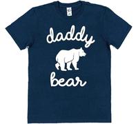 Mens T Shirt Daddy Bear Blue(Small)
