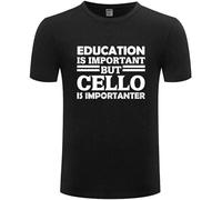 Mens T Shirt Education is Important But Cello is Importanter Black