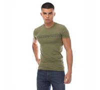 Men's T-Shirt Emporio Armani Crewneck Short Sleeve Slim Fit in Green
