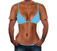 Men's T-Shirt Fashion 3D Print Bikini Women T Shirt Crewneck Short Sleeve Tee Funny Graphic Pattern Party Smart Tees Shirt Summer Beach Creative Athletic Novelty Loungewear