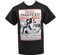 Mens T-Shirt Faster Pussycat! Kill! Kill! B-Movie Film Poster Russ Meyer Horror Black