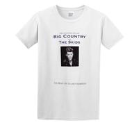 Men's T-Shirt Feel Soft Big Country Greatest Hits of Big Country Do not Bleach White XL