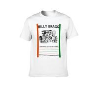 Men's T-Shirt Feel Soft Billy Bragg Back to Basics Cool and Breathable White S