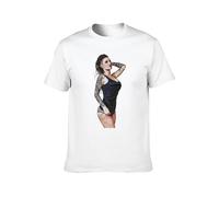 Men's T-Shirt Feel Soft Christy Mack Pornstar White - Kristy Hot Sexy Tatoo Girl Porn Actress Short Sleeves White 3XL