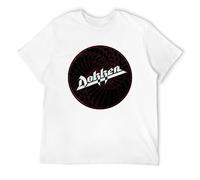Men's T-Shirt Feel Soft Dokken Breaking The Chains Legend Twin Needle Sleeves and Hem White_O Neck Tee