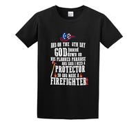 Men's T-Shirt Feel Soft God Made A Firefighter Carefully Designed, Every Design is just Right Black M