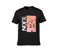 Men's T-Shirt Feel Soft NOFX Punk in Drublic Pure Cotton is More Hygroscopic Black XL