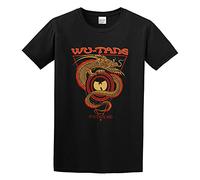 Men's T-Shirt Feel Soft Staten Island Dragon Button Closure Black 3XL