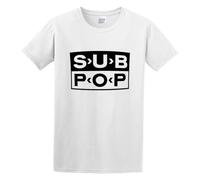 Men's T-Shirt Feel Soft Sub Pop Logo Sub Pop Logo Jonathan Paul Classic Style White L