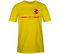Men's T Shirt Football Turkey | Türkiye with | Turkish Fan Motif Mens t Shirt (Yellow, M)