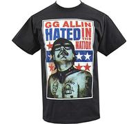 Mens T-Shirt GG ALLIN Hated in The Nation Punk Rock Cult Murder Junkies S - 5XL Black