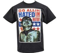 Mens T-Shirt Gg Allin Hated in The Nation Punk Rock Cult Murder Junkies (X-Large)