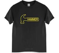 Mens T Shirt Hammer T-Shirt Bowling Shirt Tagless 100% T-Shirt Black 3XL