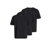 Mens T-Shirt Jack & Jones 3 Pack Plain Logo Branded Cotton Tee Top Casual S-2XL