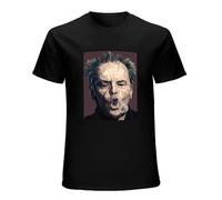 Men's T-Shirt Jack Nicholson Low Poly 93 T Shirt for Men Black 3XL