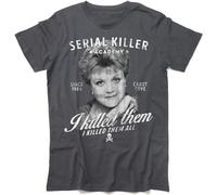 Mens T-Shirt Jessica Fletcher she Wrote Murder, she Wrote Tshirt Darkgrey